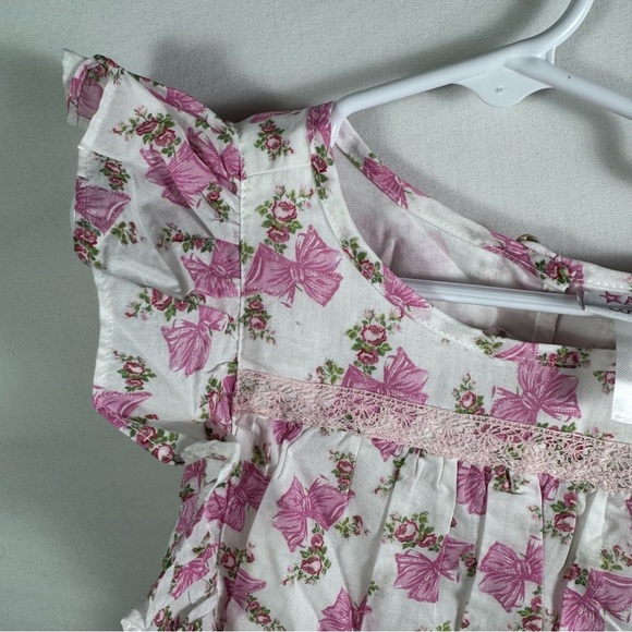 NWT American Girl Pink Floral Top Girls Size 7 - Picture 4 of 6